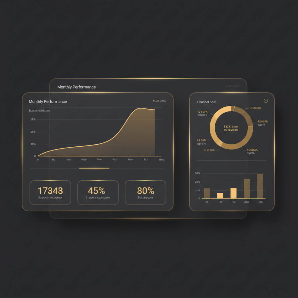 Sample monthly ad-performance report layout